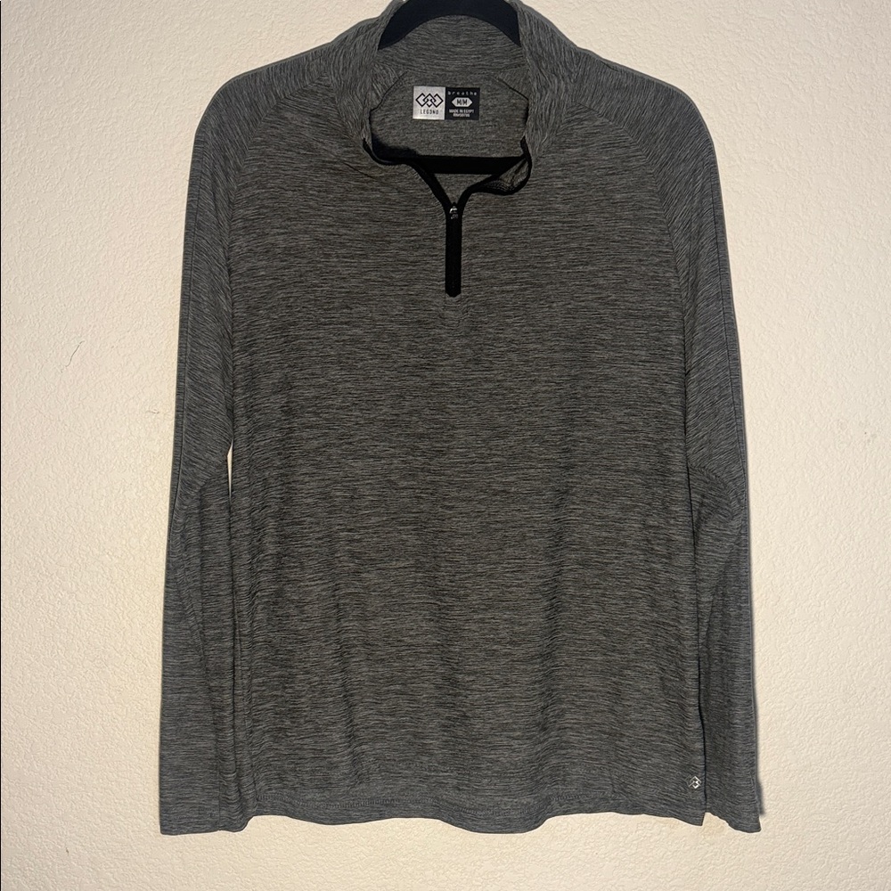 Grey Quarter-Zip Performance Pullover - Unknown Brand